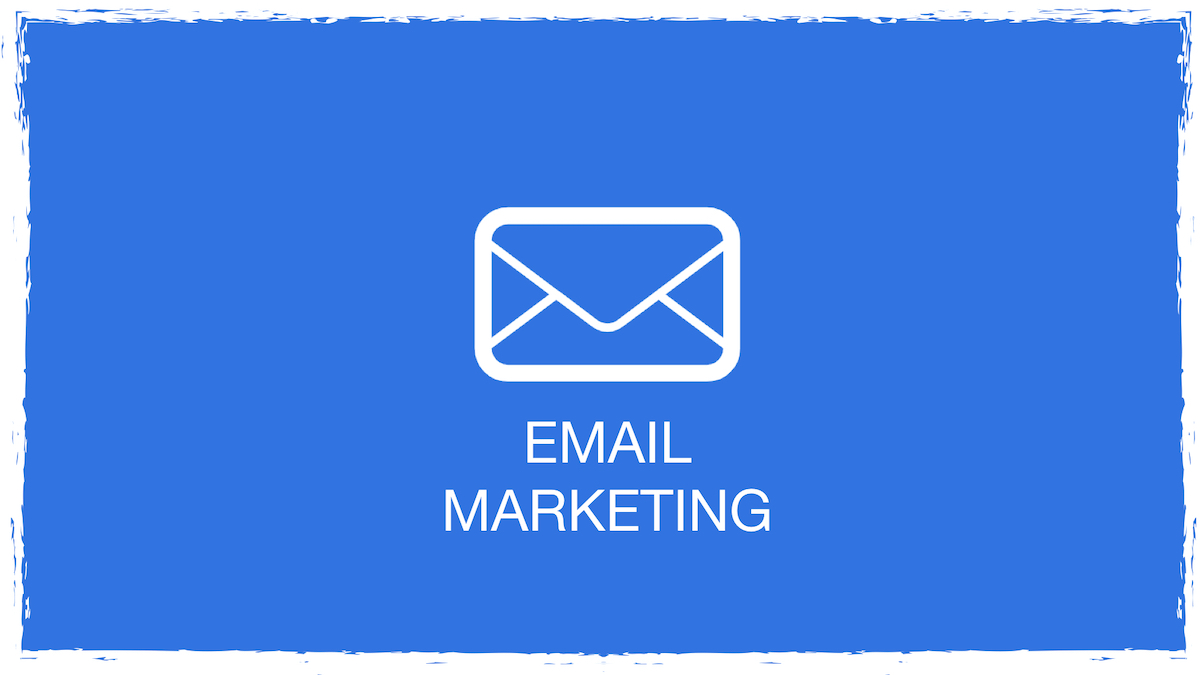 Email Marketing blau